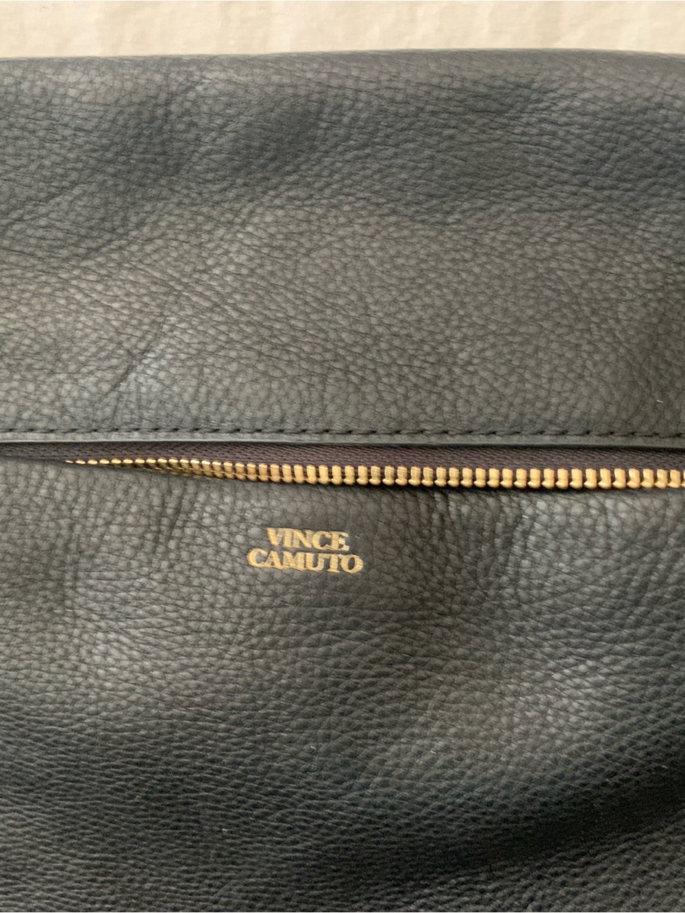 Vince Camuto Black 100% Leather Shoulder Bag with Braided Side Detail - Picture 3 of 8